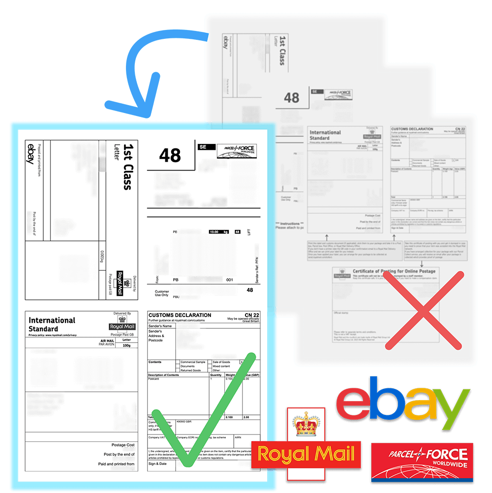 Image showing many single-label pages turning to a page with many labels